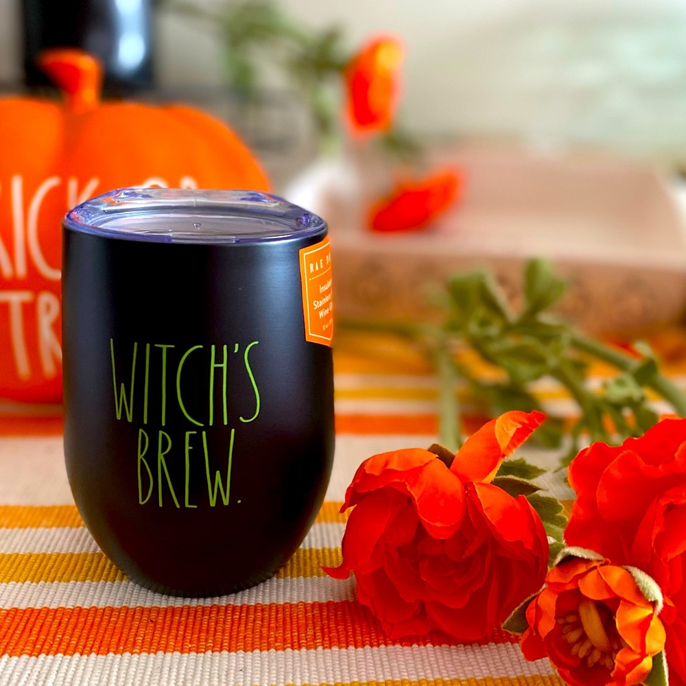 🎃👻RAE DUNN Witch’s Brew steel Wine Glass🎃👻